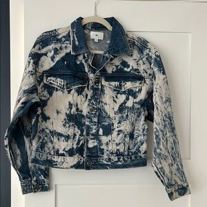 BP blue bleached wash denim jacket - size XS